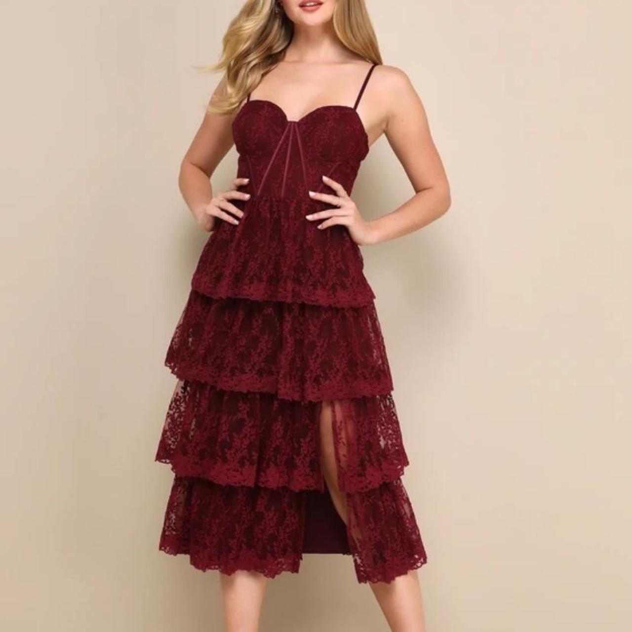 Orders lulu red lace dress