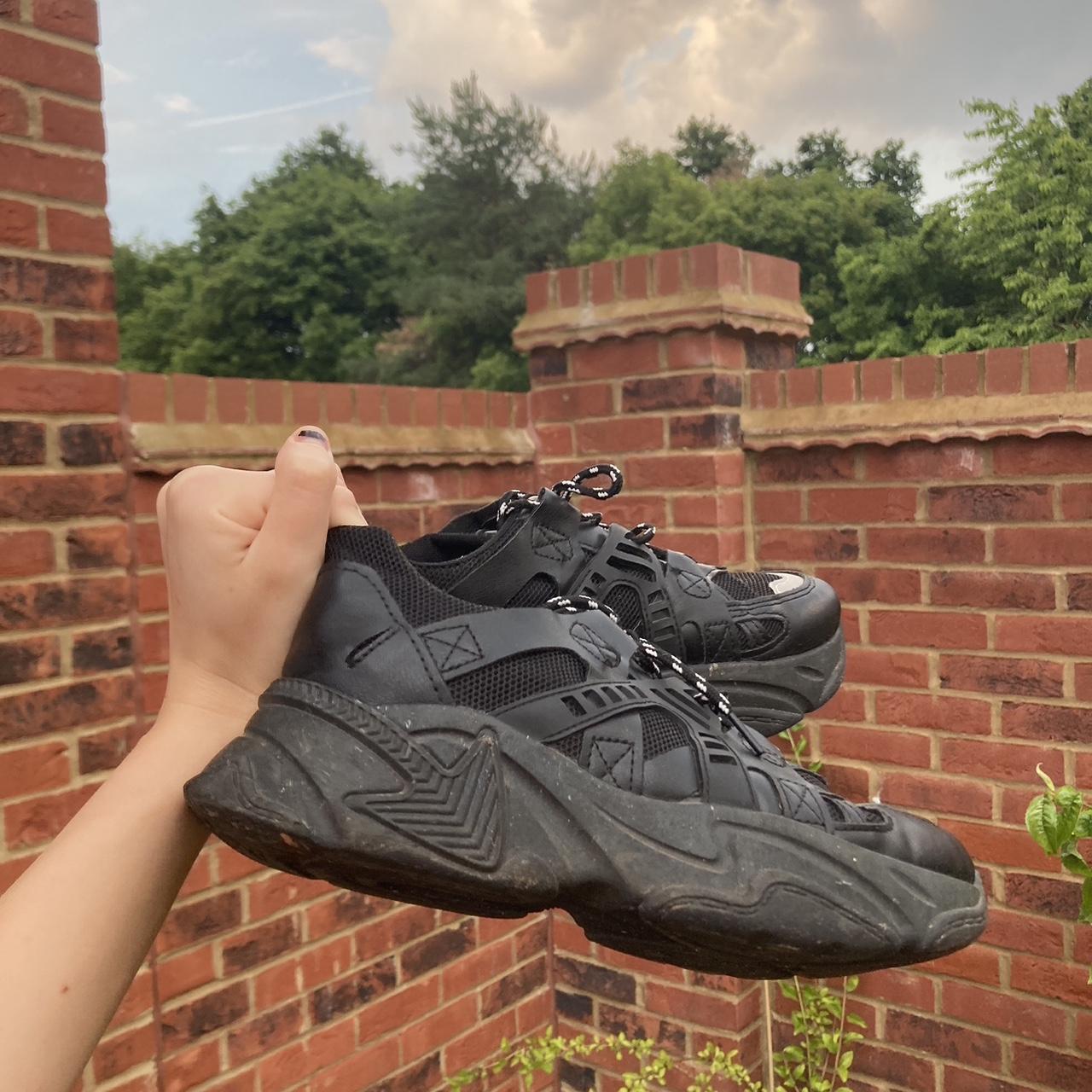 More photos to come x Black trainers UK size 6... Depop
