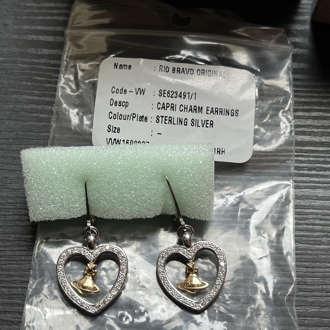 Vivienne Westwood Capri Charm orb heart earrings/...