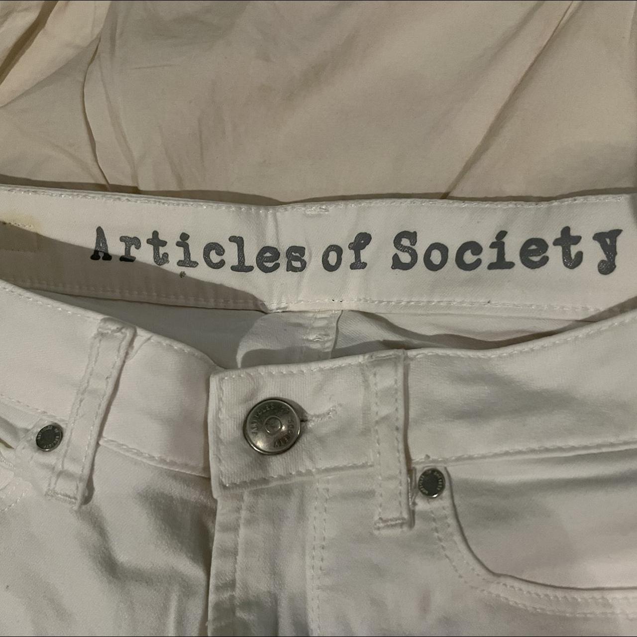 Articles of Society Women's White Jeans (3)