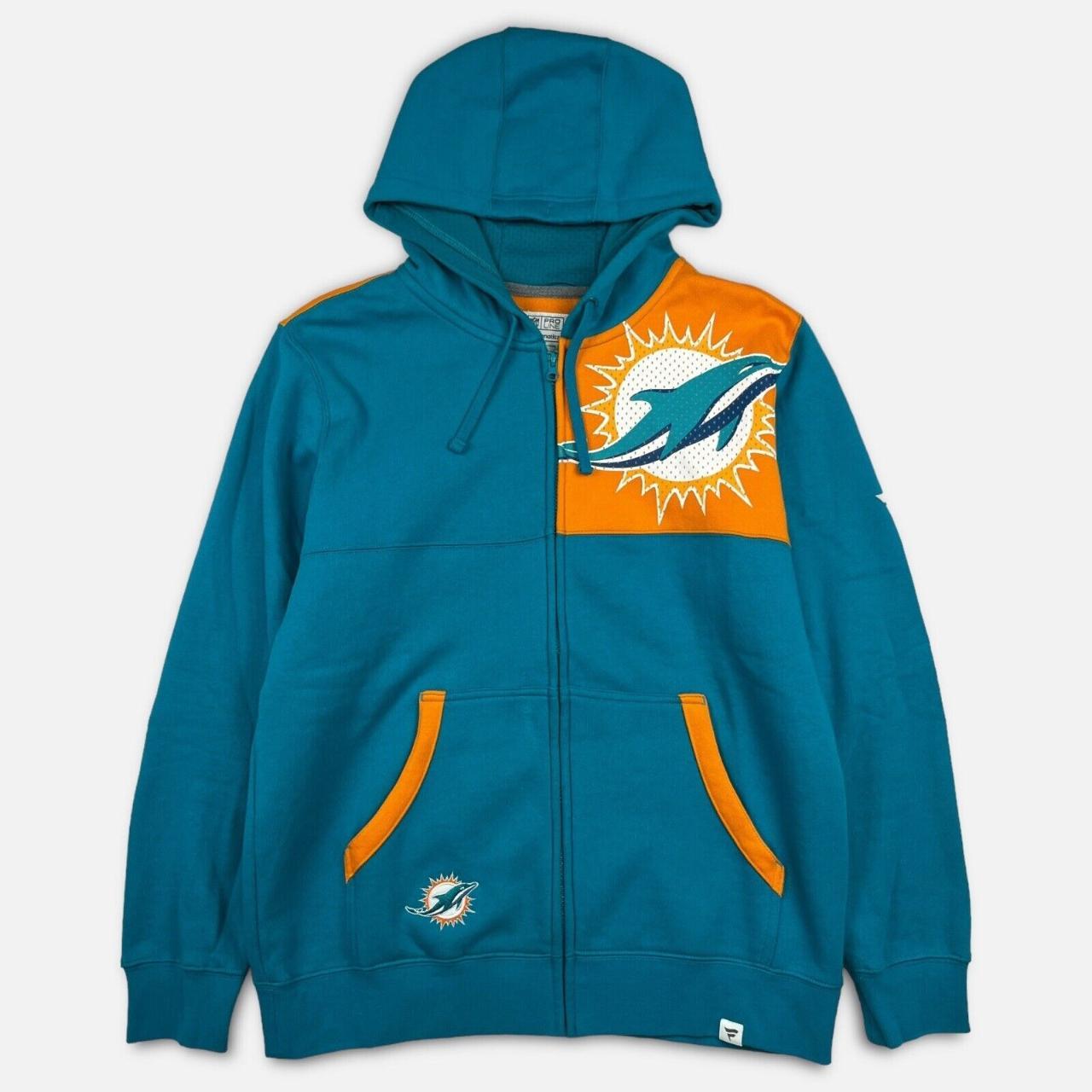 NewEra Miami Dolphins 1/4 Zip Hoodie Mens Medium - Depop