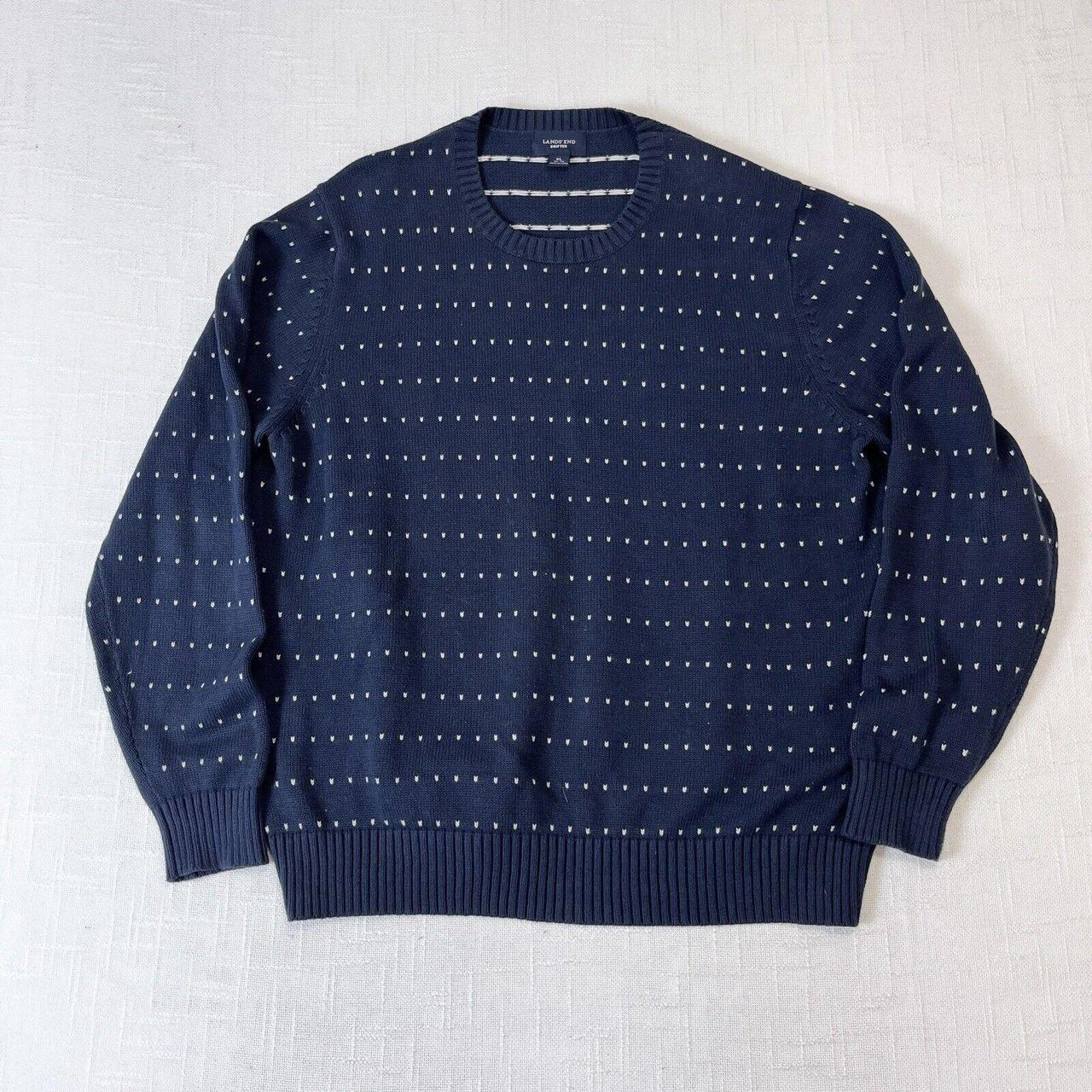 Lands End Drifter Birdseye Fisherman Knit Crewneck. Depop