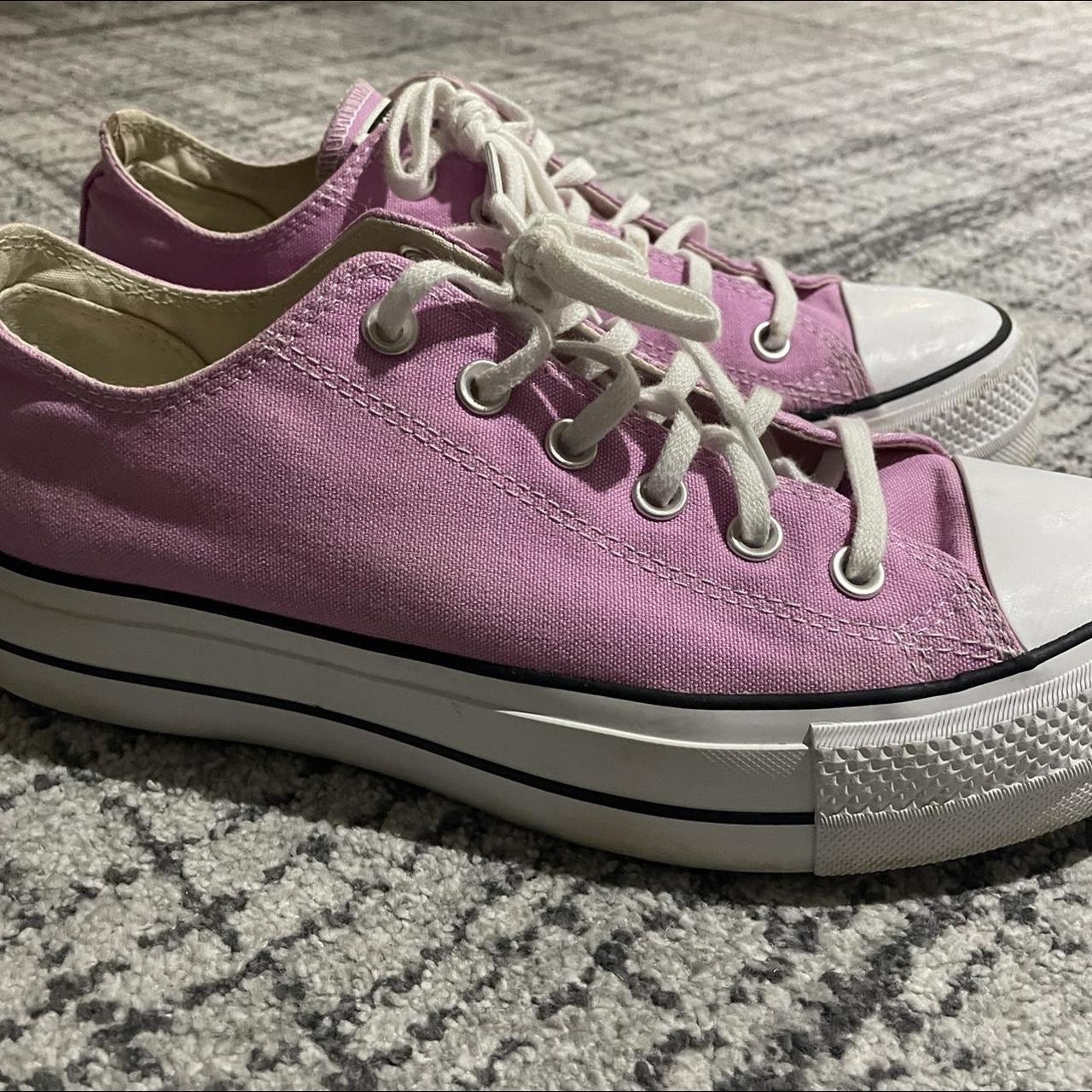 Pink platform converse, size 7.5. Worn few times but... - Depop