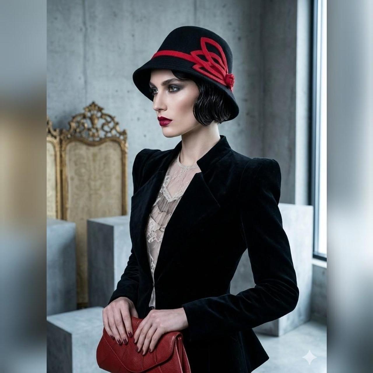 Source Unknown Women's Hat - Black/Multi – Vintag… - image 1