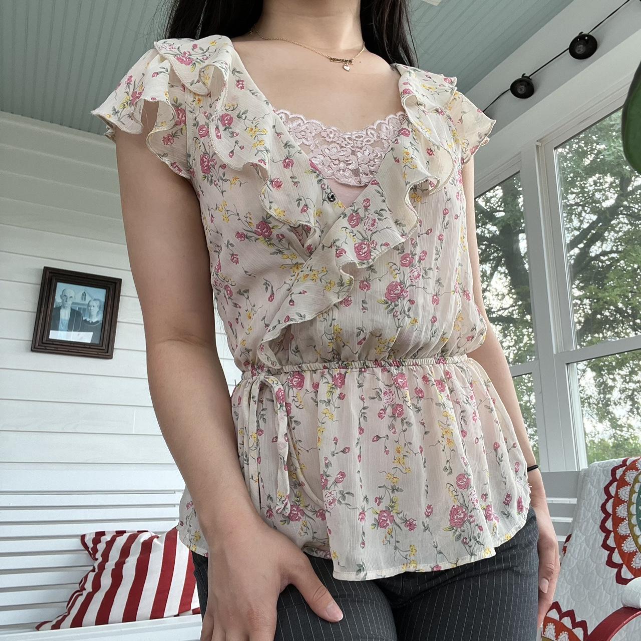 Floral chiffon blouse forever 21 online