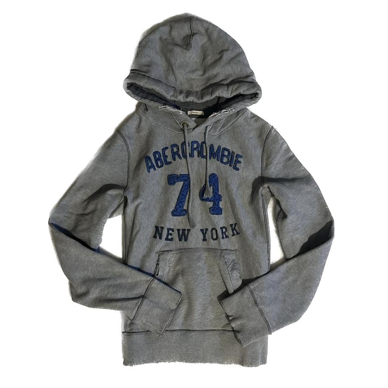 Abercrombie and best sale fitch blue hoodie