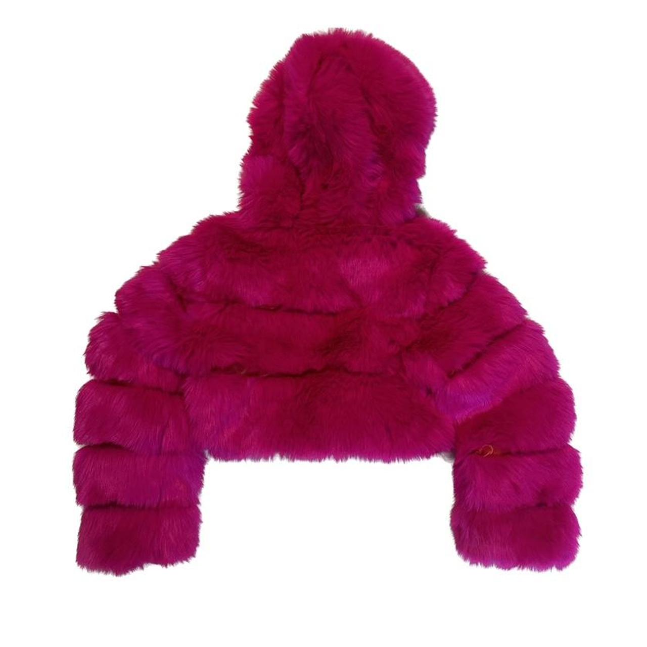 Furry Fur Hot Pink Magenta Fuchsia Furry Cropped... - Depop