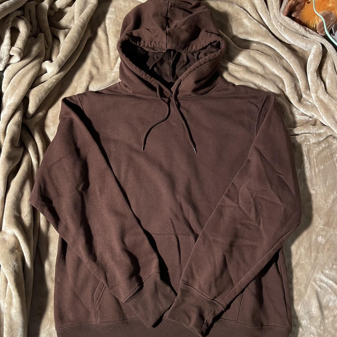 plain oversized brown hoodie streetwear