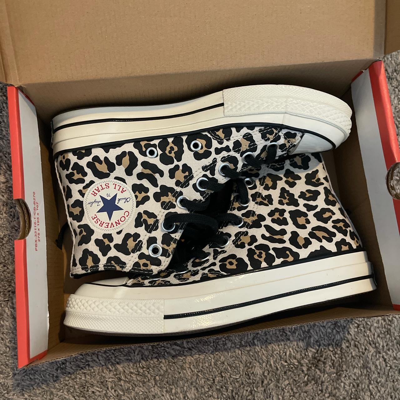 Cheetah Print Converse Brand New Never Worn Comes Depop   P0 