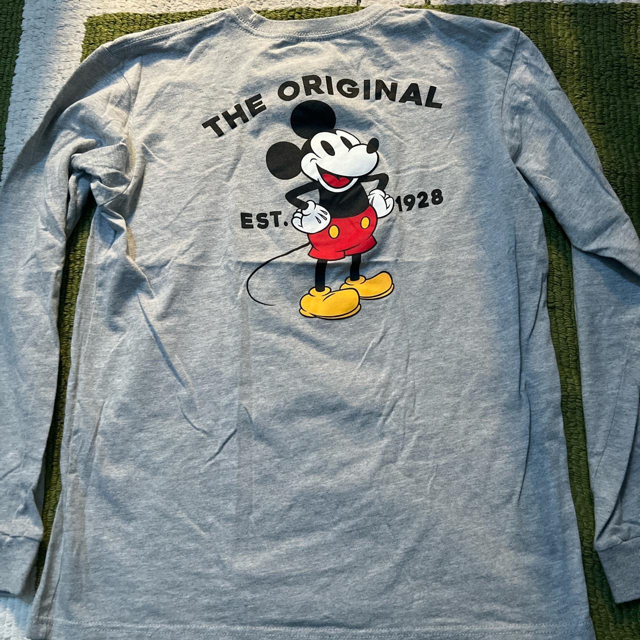 - large boys - grey mickey mouse vans long sleeve... - Depop