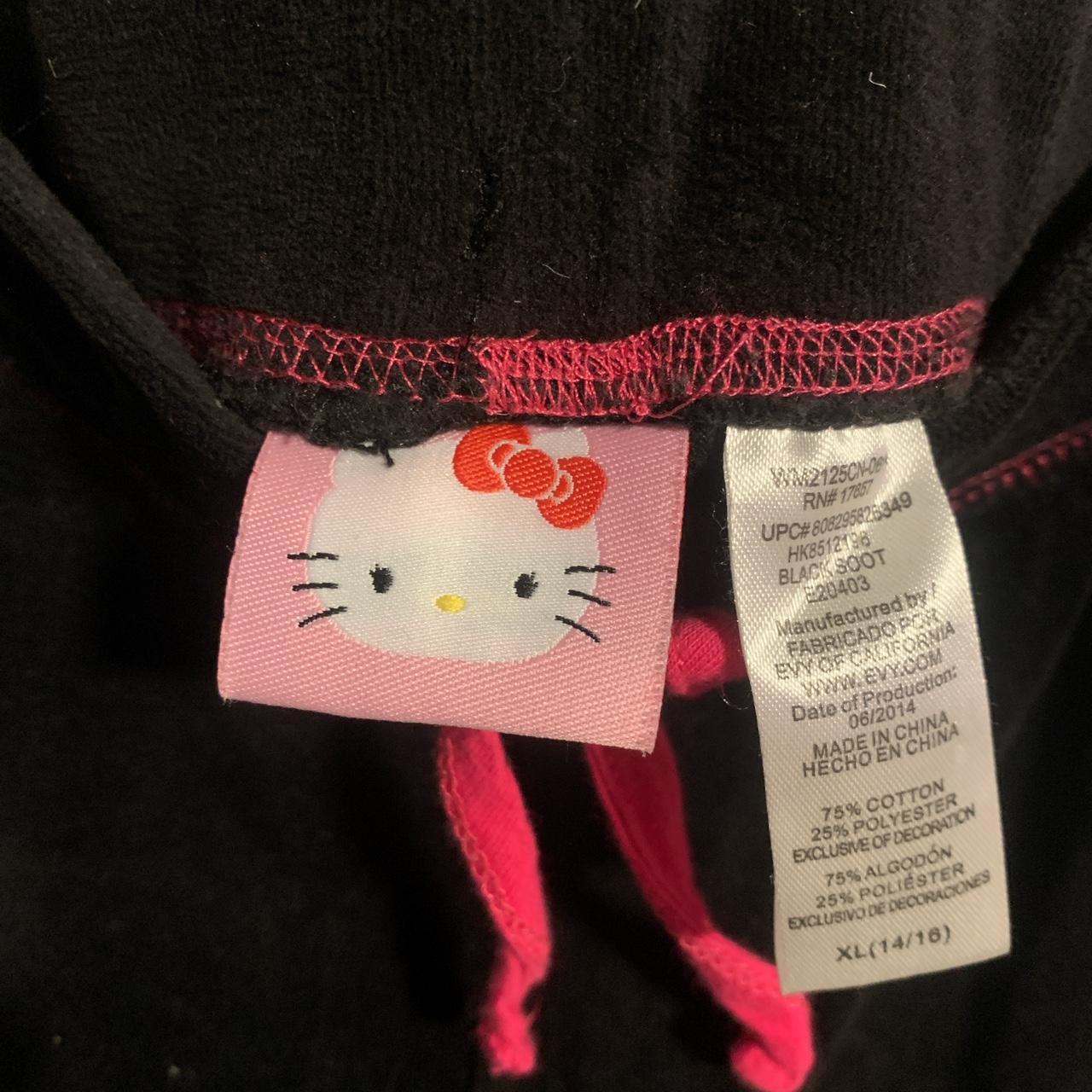 Hello Kitty Women's Pink and Black Joggers-tracksuits | Depop