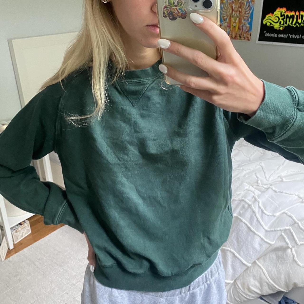 Brandy Melville Crewneck Dark green brandy... Depop