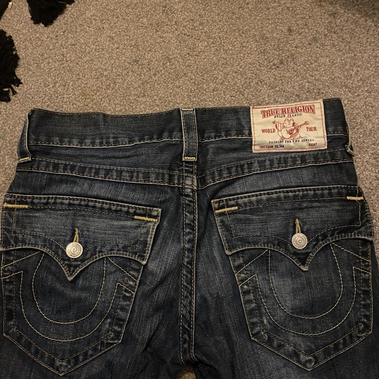 True religion denim slim fit straight leg low rise... - Depop