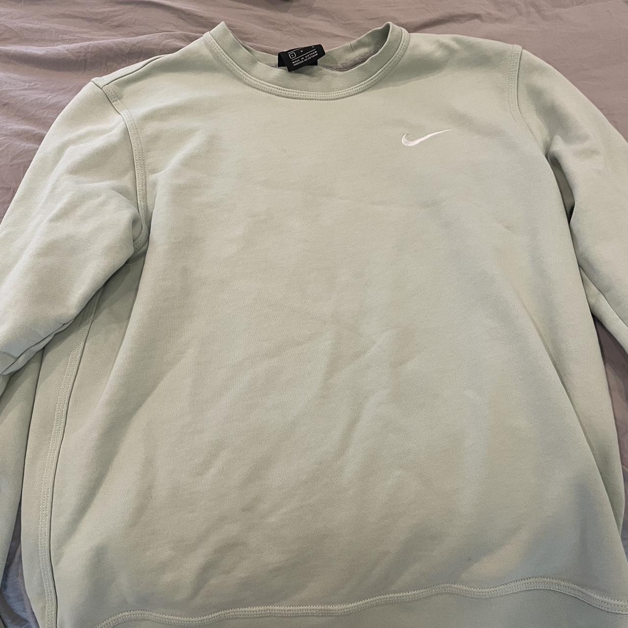 Sage green Nike crewneck. Size large, fits as a medium. - Depop