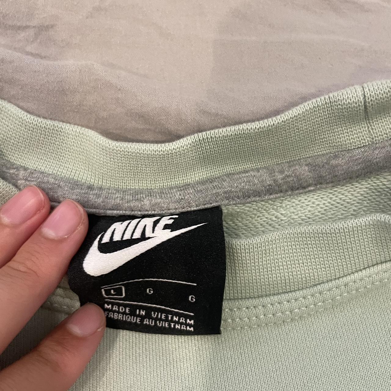 Sage green Nike crewneck. Size large, fits as a medium. - Depop