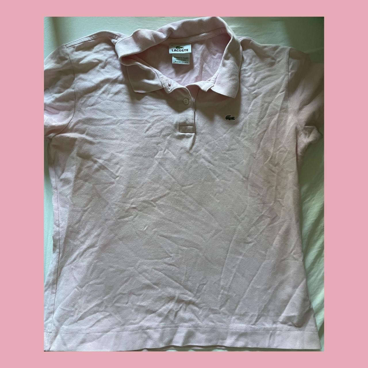 Lacoste Women's Pink Poloshirts Depop