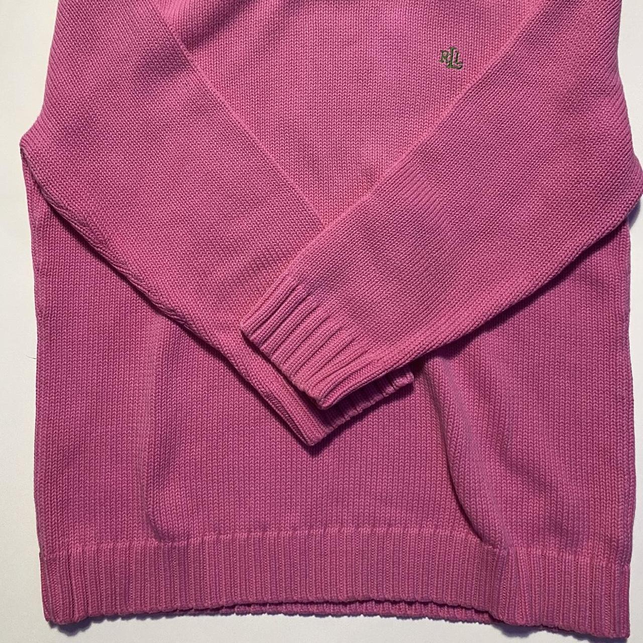 Polo Ralph Lauren Women's Pink and Green Jumper (2)