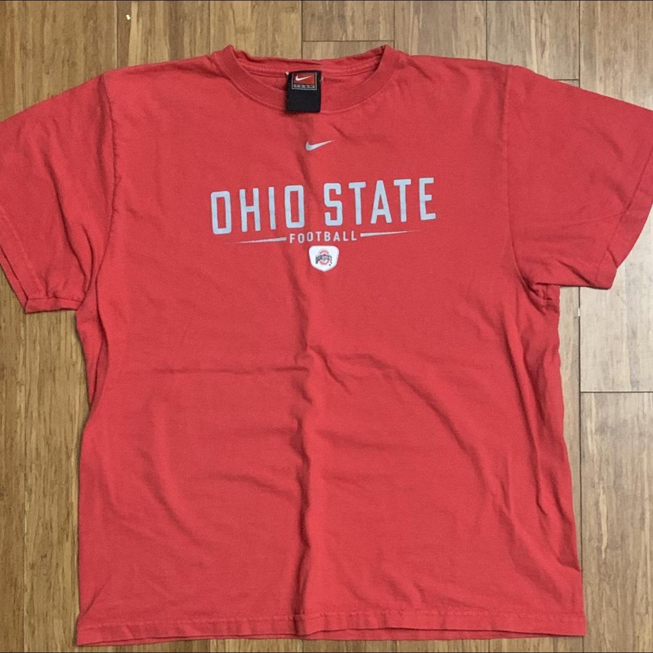 Vintage Nike Ohio State Football t-shirt slight... - Depop