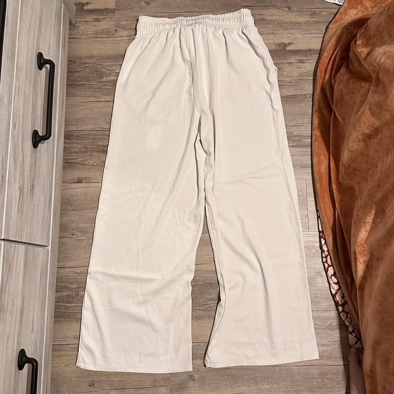 Large Mellóday flowy white beach pants beach... Depop