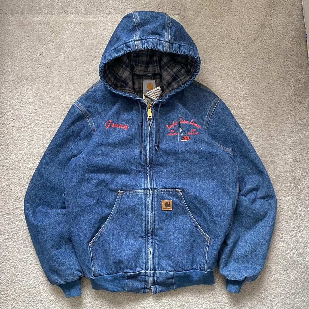 Carhartt on sale denim hoodie