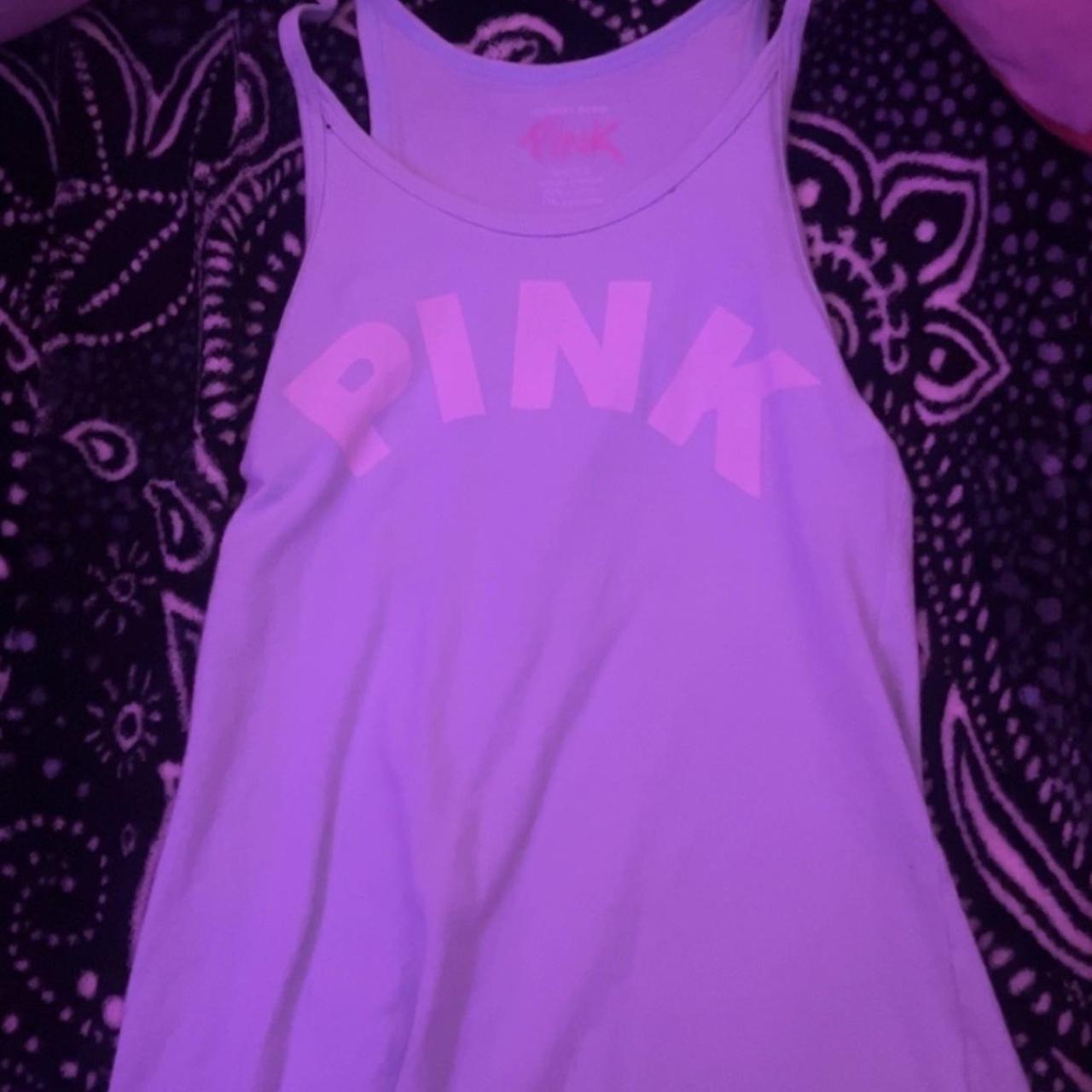 PINK Victoria Secrets Tank Top Size XS Black & - Depop