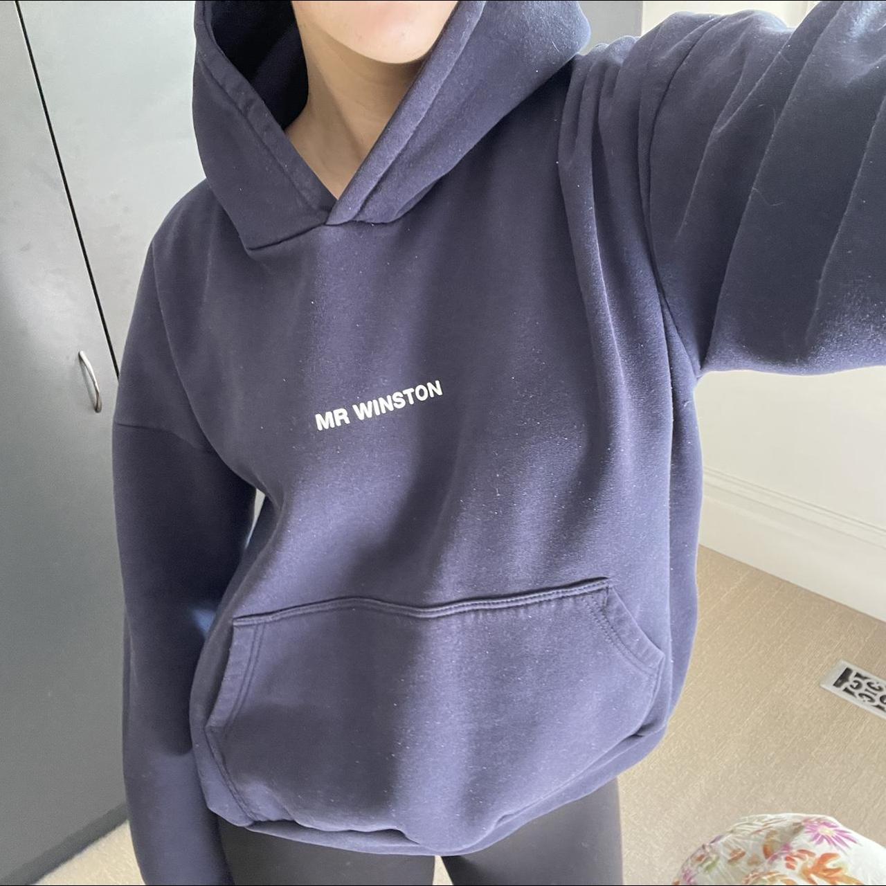 Mr Winston Women's Navy Sweatshirt | Depop