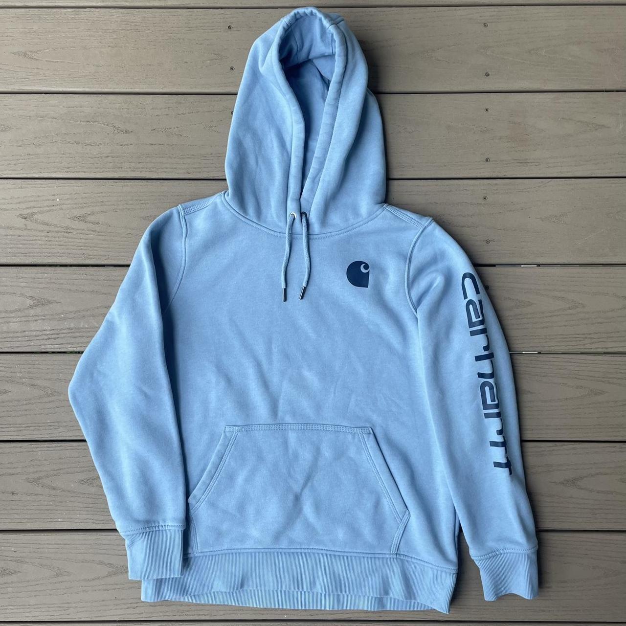 Carhartt Womens Blue Hoodie Depop