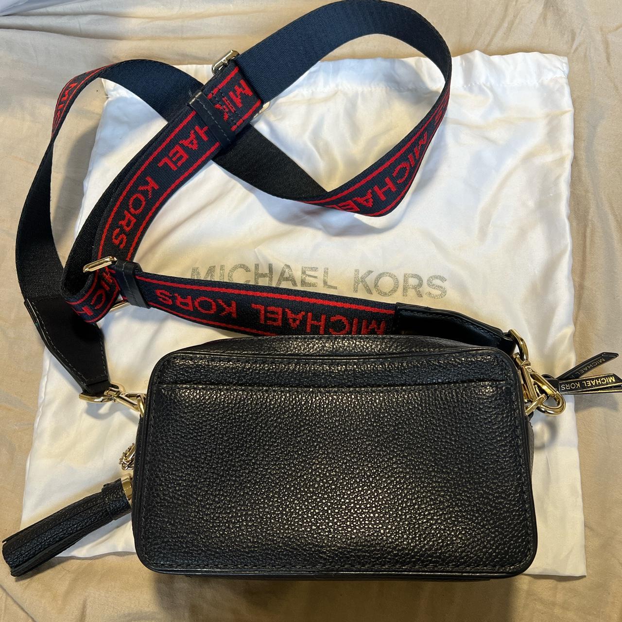 Michael Kors Women's Red and Navy Bag | Depop