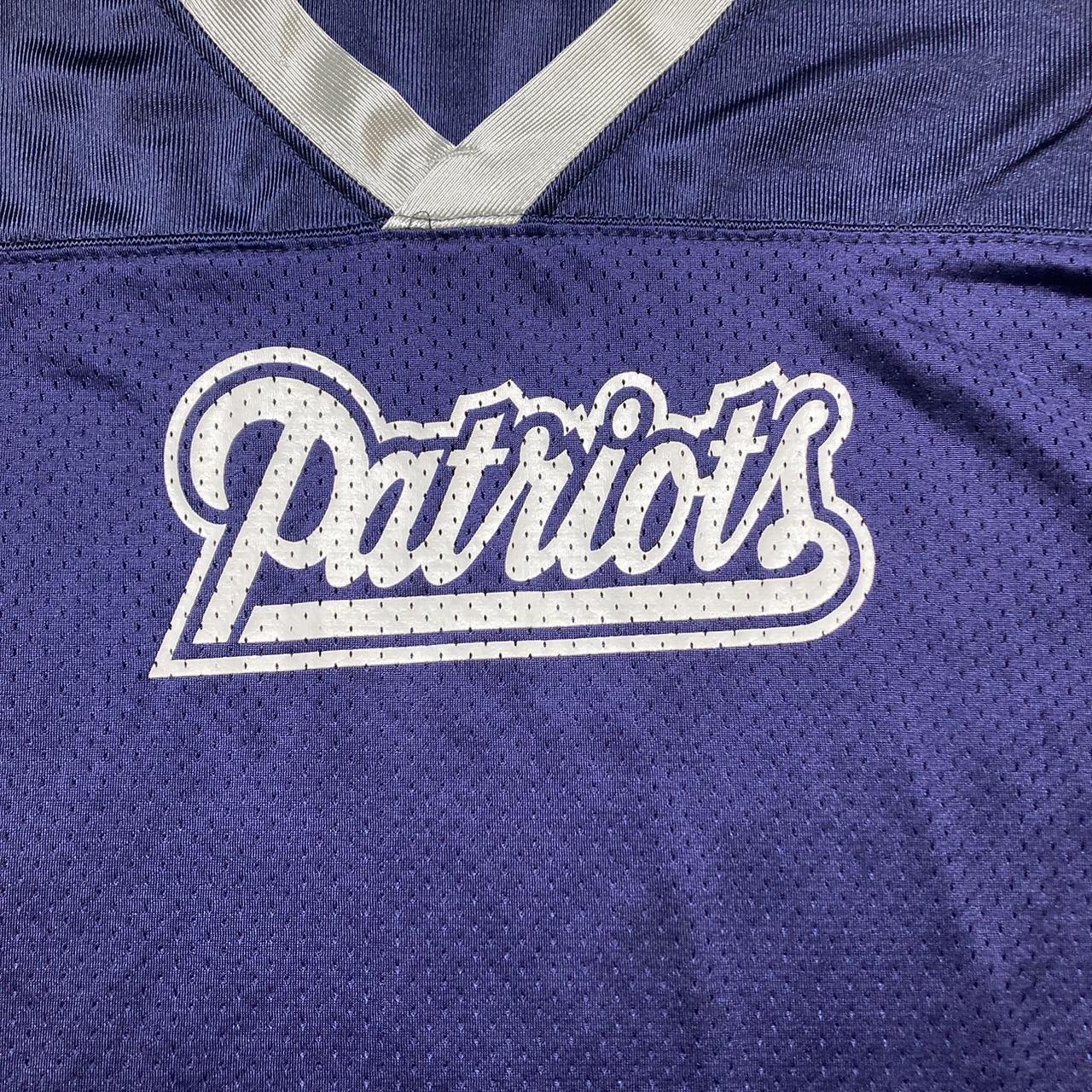 Reebok NE Patriots Blue Mens 4XL Jersey Stitched in - Depop