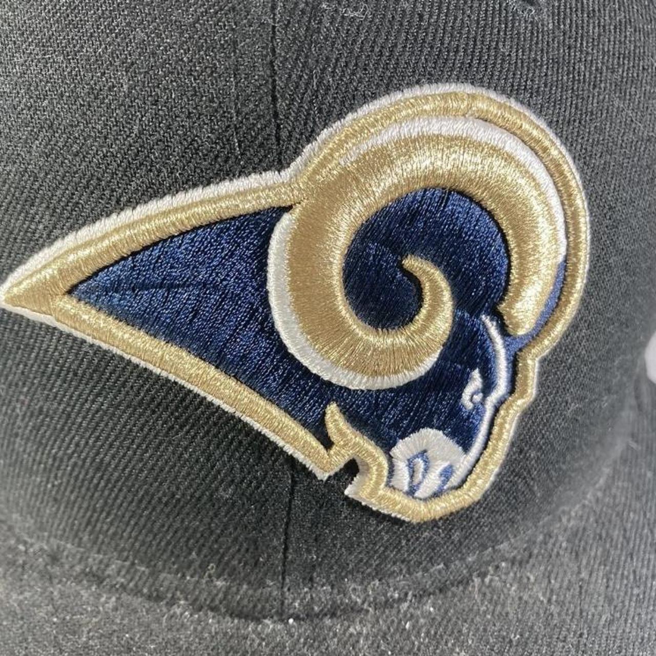 Los Angeles Rams New Era Fitted Hat Size 7 Black - Depop