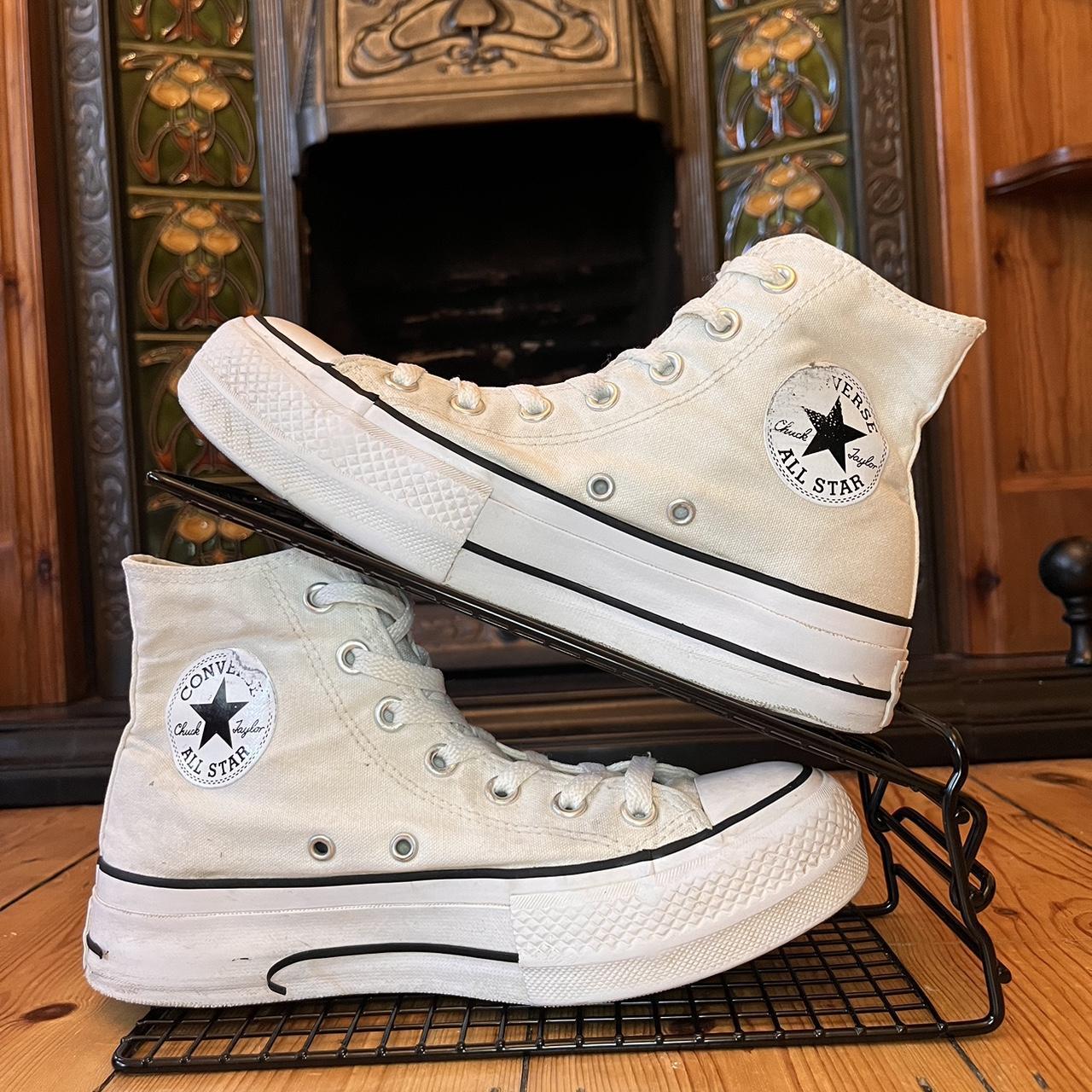 Converse All Star Lift Hi Size 4.5 White Some. Depop