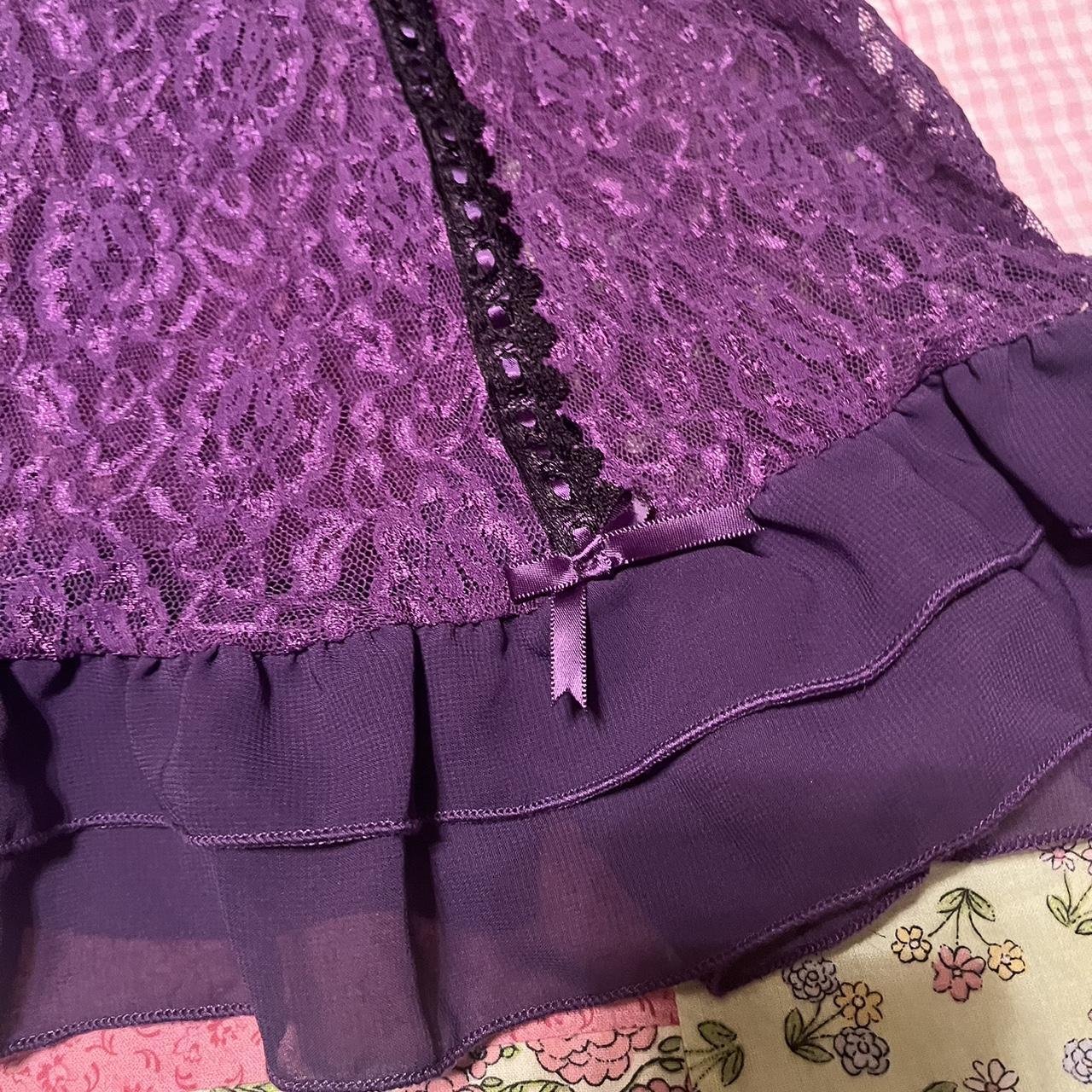 Movie Star Purple Sheer Lingerie Top Super Cute W Depop