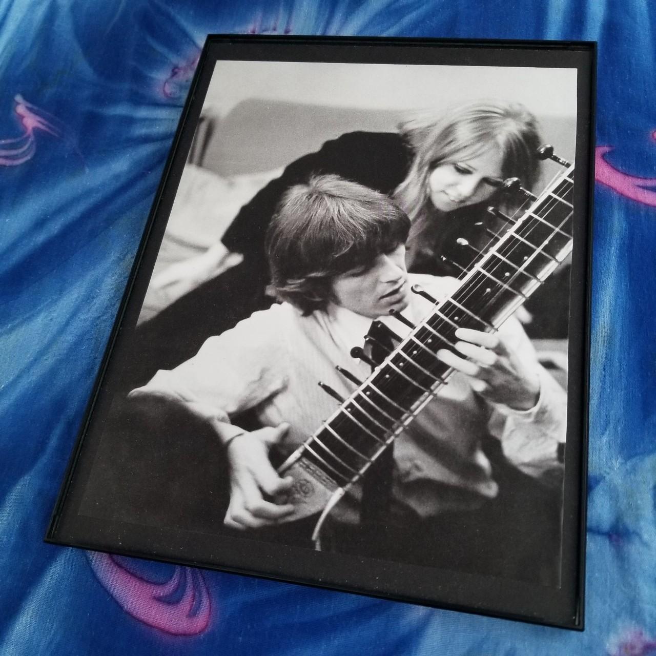 Beatles Harrison on Indian Sitar with Wife... Depop