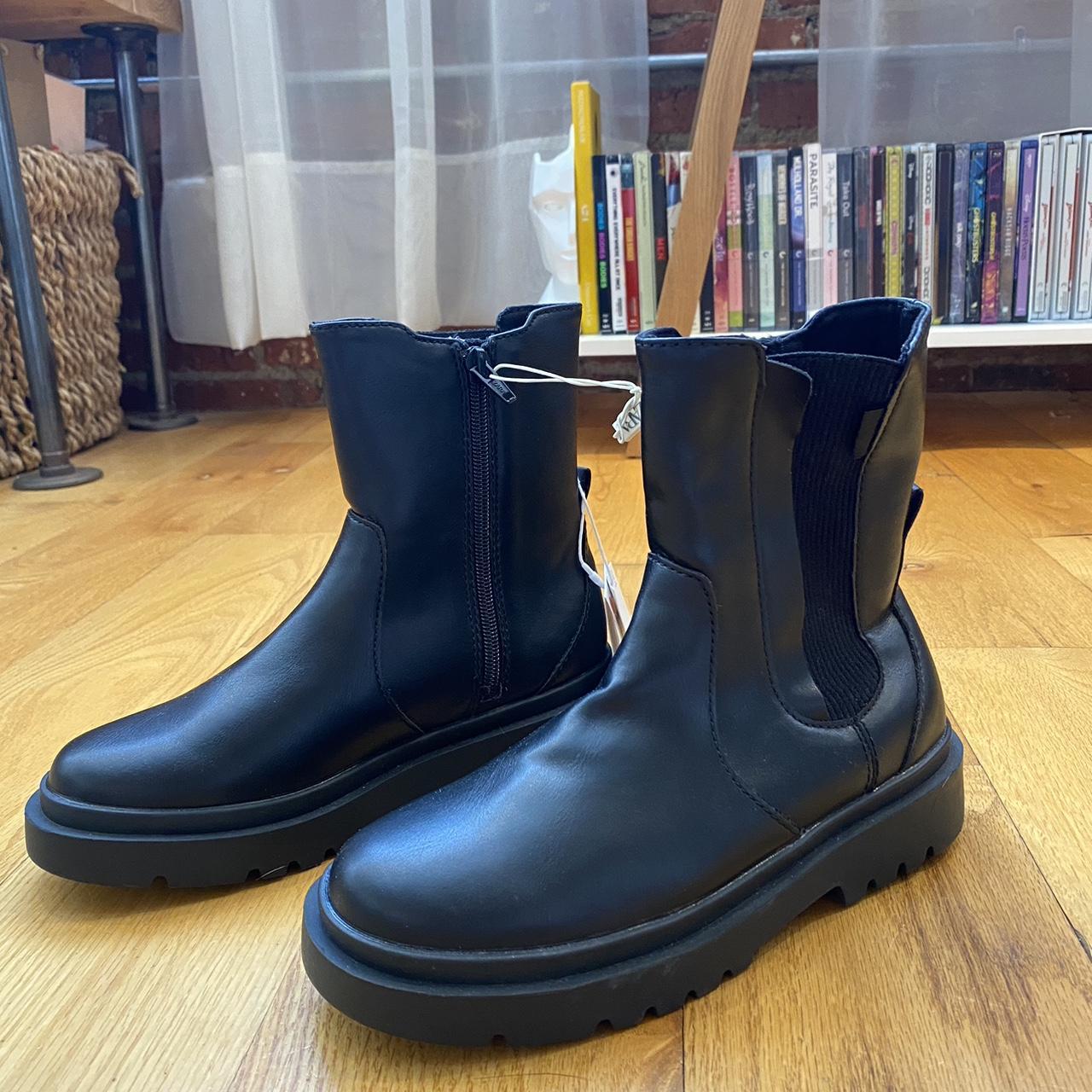 Zara Women's Black Boots | Depop