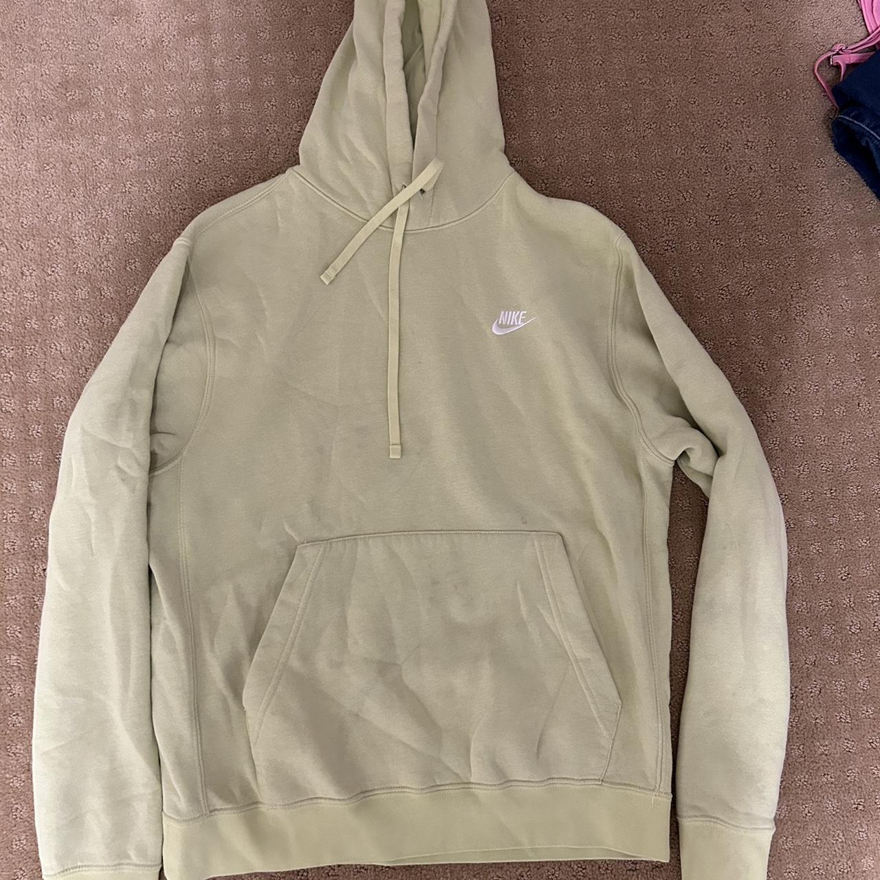 lime green tan men s nike hoodie Depop