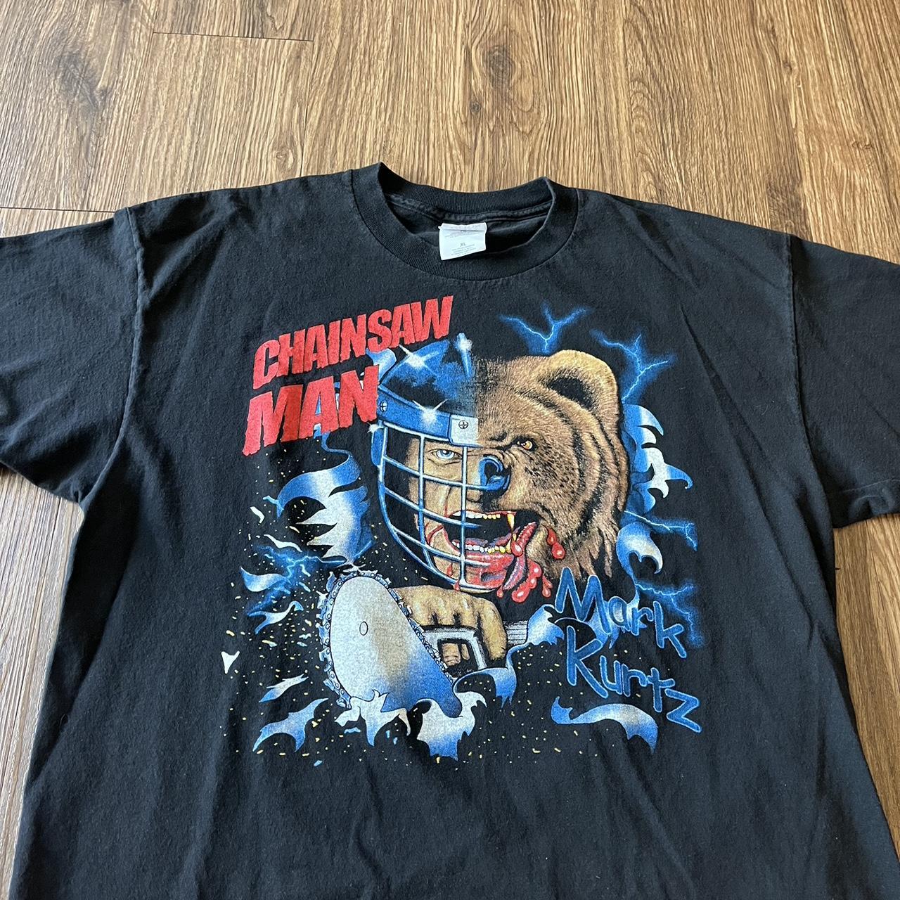 Vintage 90’s Chainsaw Man Bear Mark Kurtz Graphic... Depop