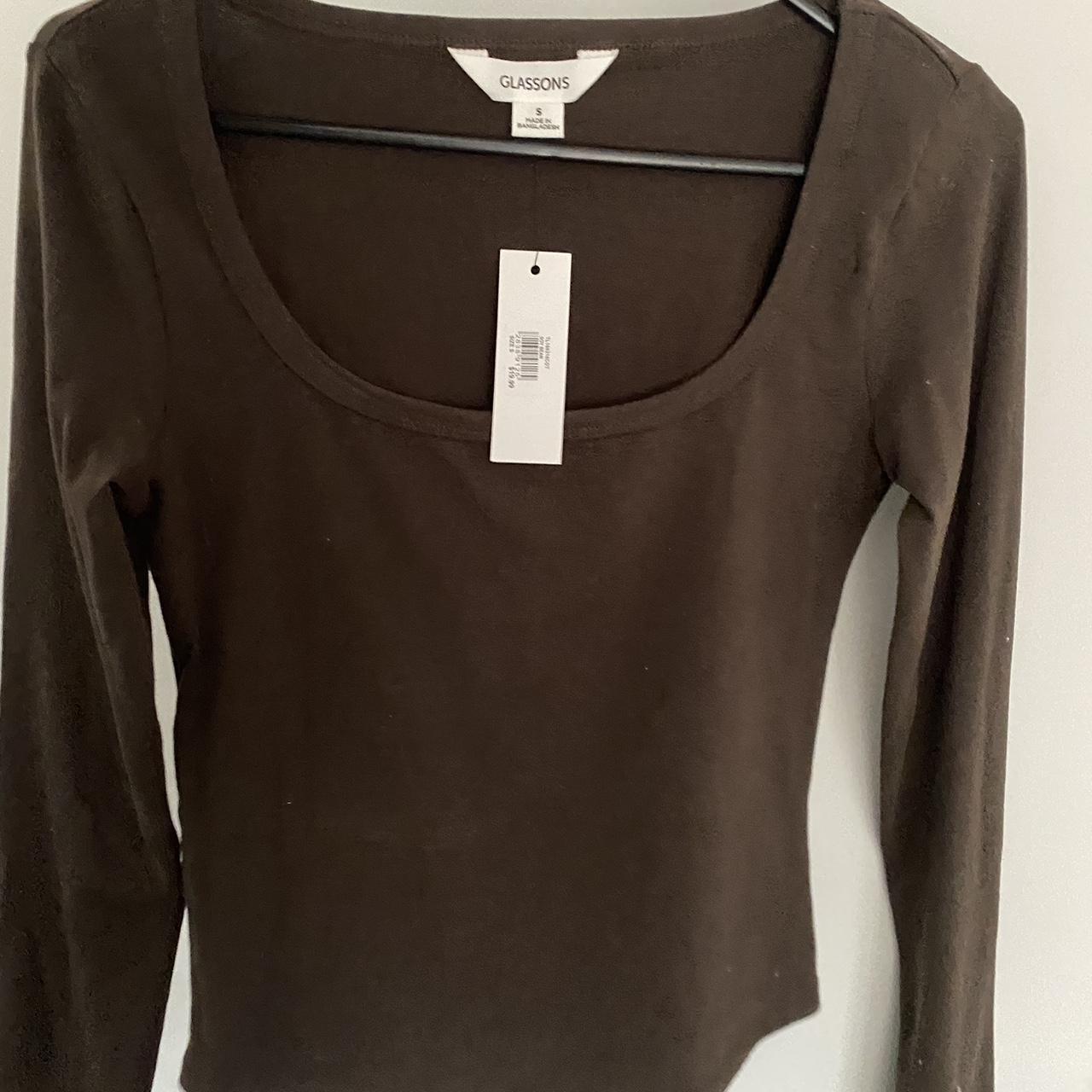 Glassons brown top New Doesn’t fit me can’t return... Depop