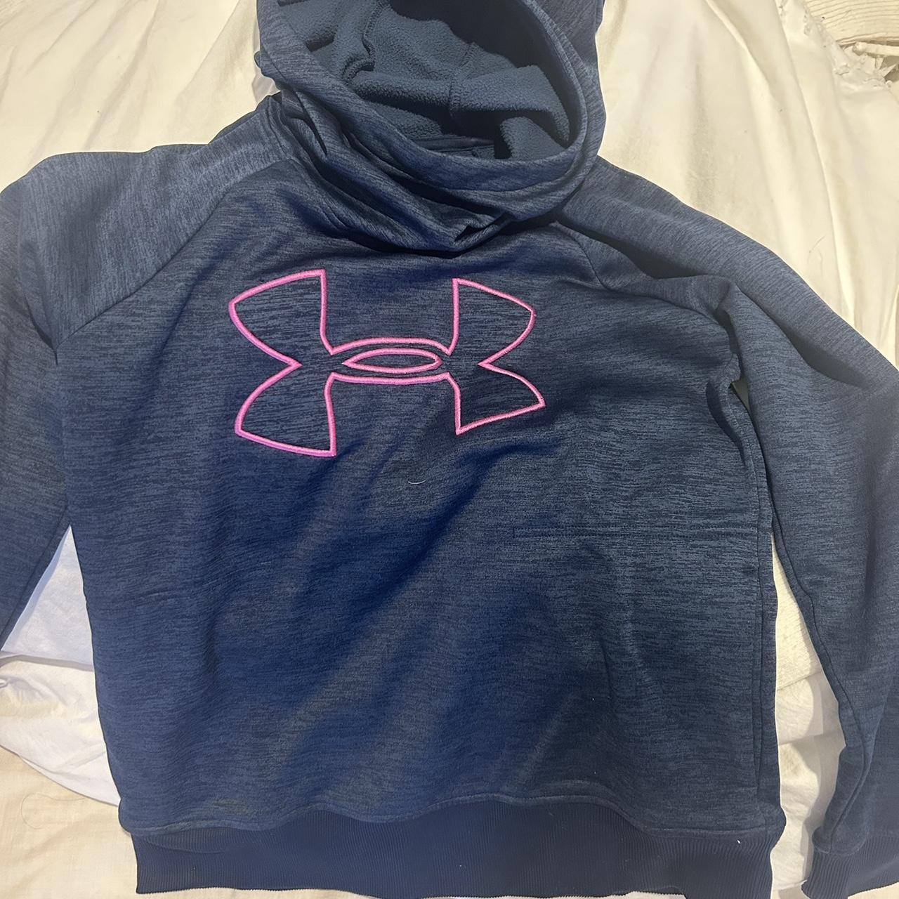 Blue and pink under armour best sale hoodie