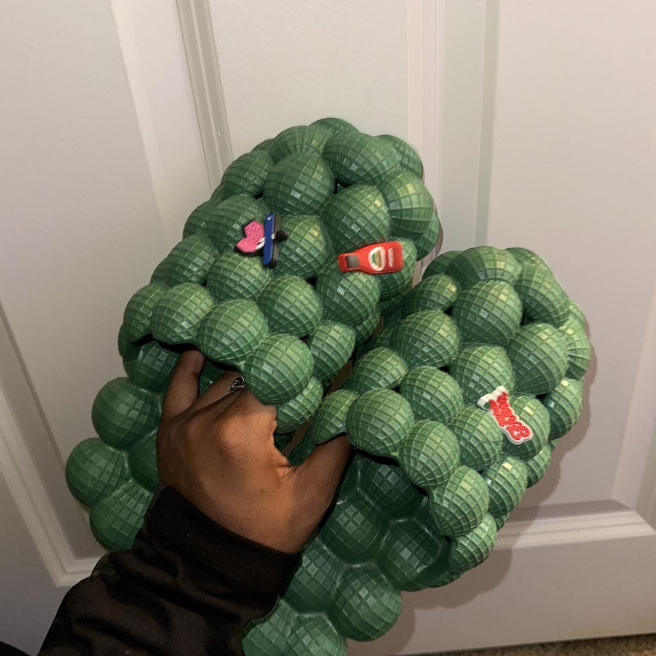 Women's Slides - Green - US 7 – Bubble slides! - image 1