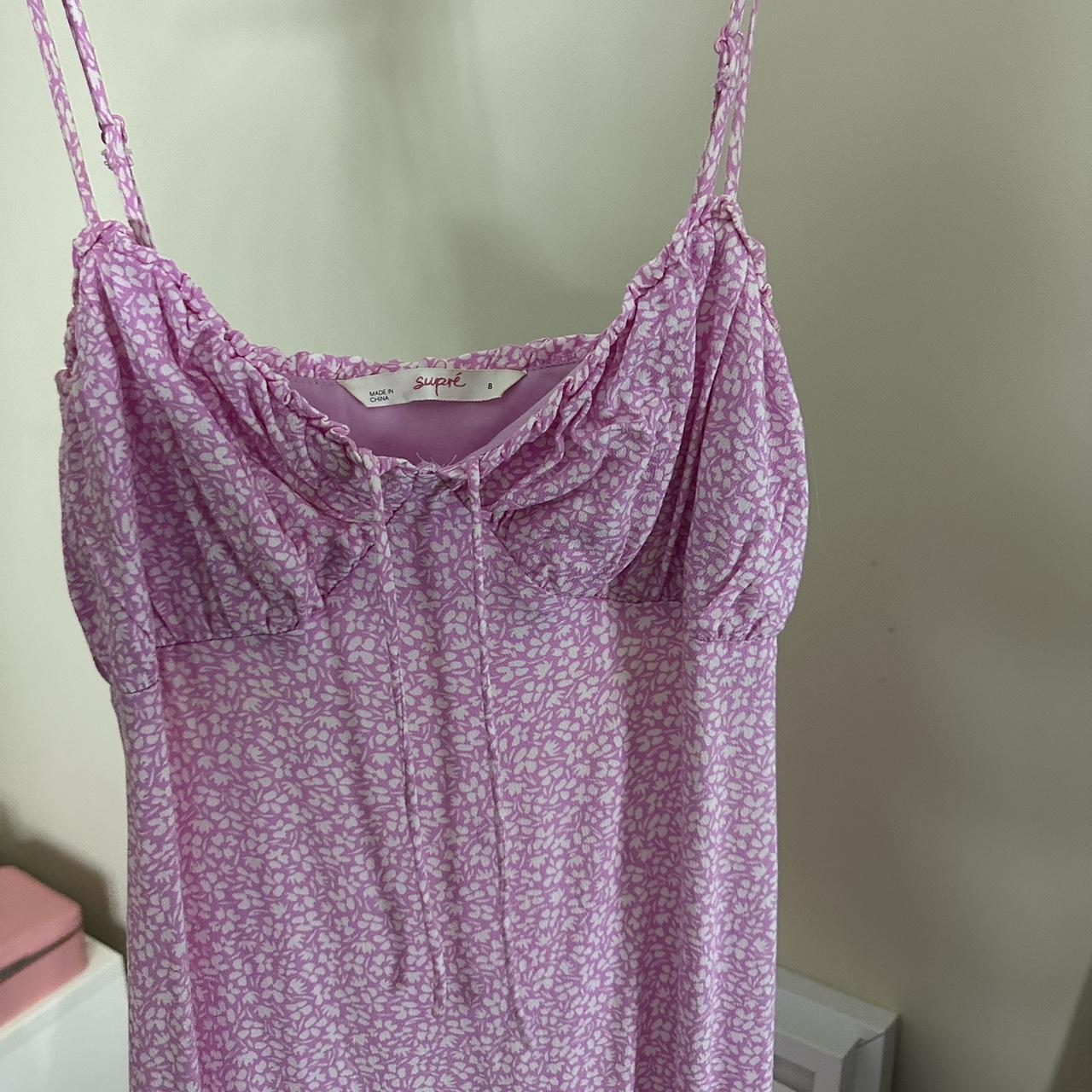 supre pink midi dress size - 8 - Depop