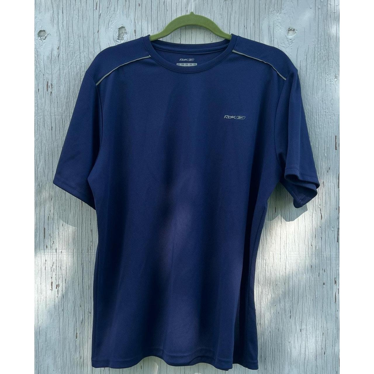 Reebok Navy Blue Dri Fit Workout Shirt Size Large. Depop