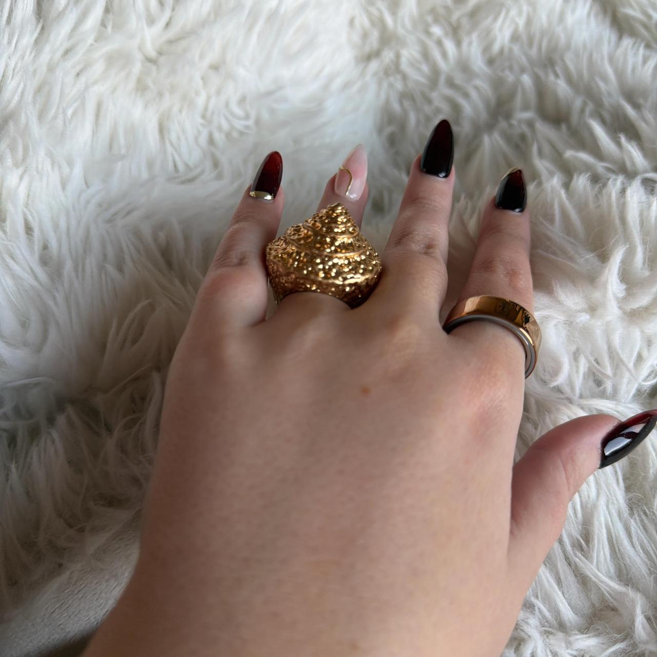 Women's Ring - Gold/Multi – Seashell Ring. Super … - image 3