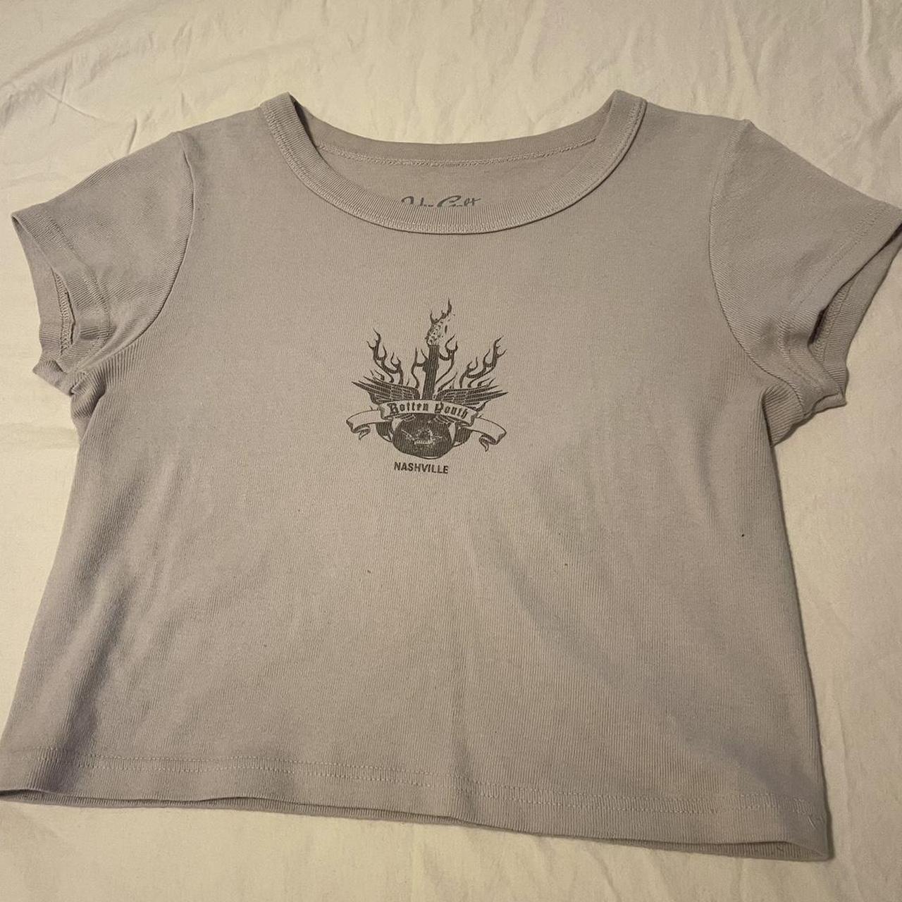 BRANDY GRAPHIC BABY TEE🤎 brandymelville Depop