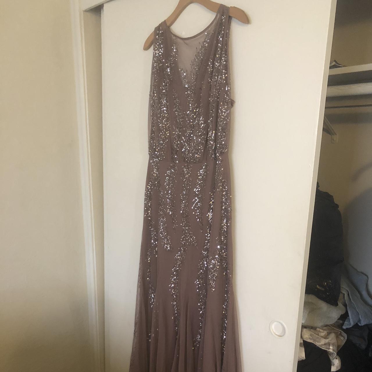 Aidan Mattox Women's Pink and Silver Dress (3)