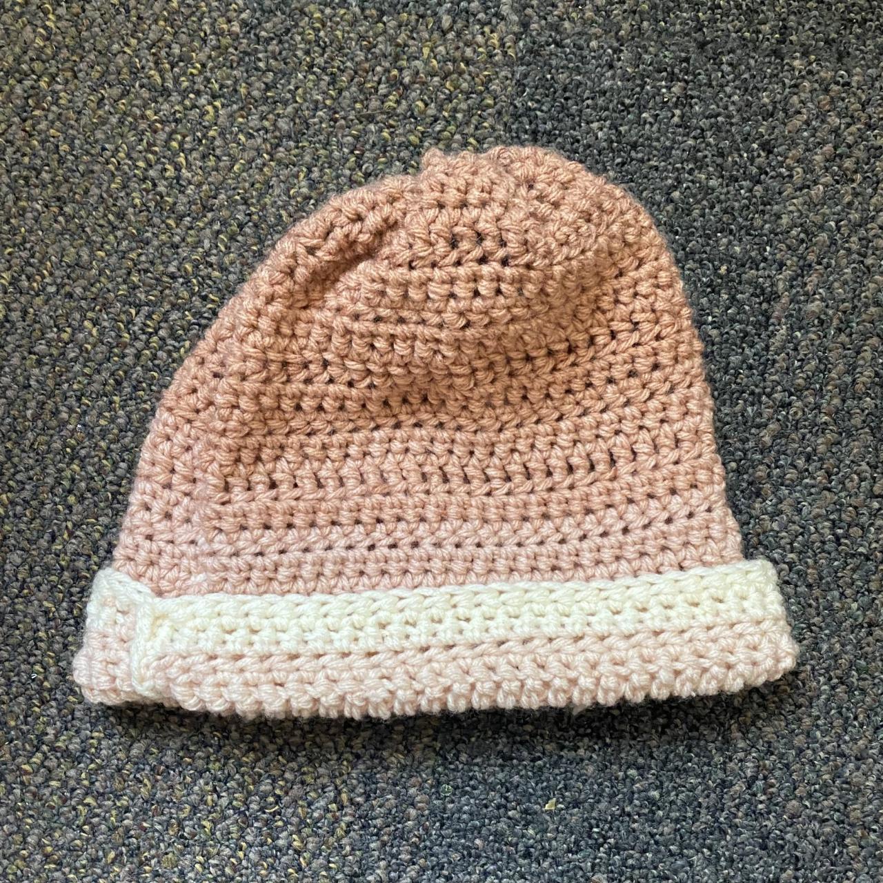 pink ombre crochet hat - Depop