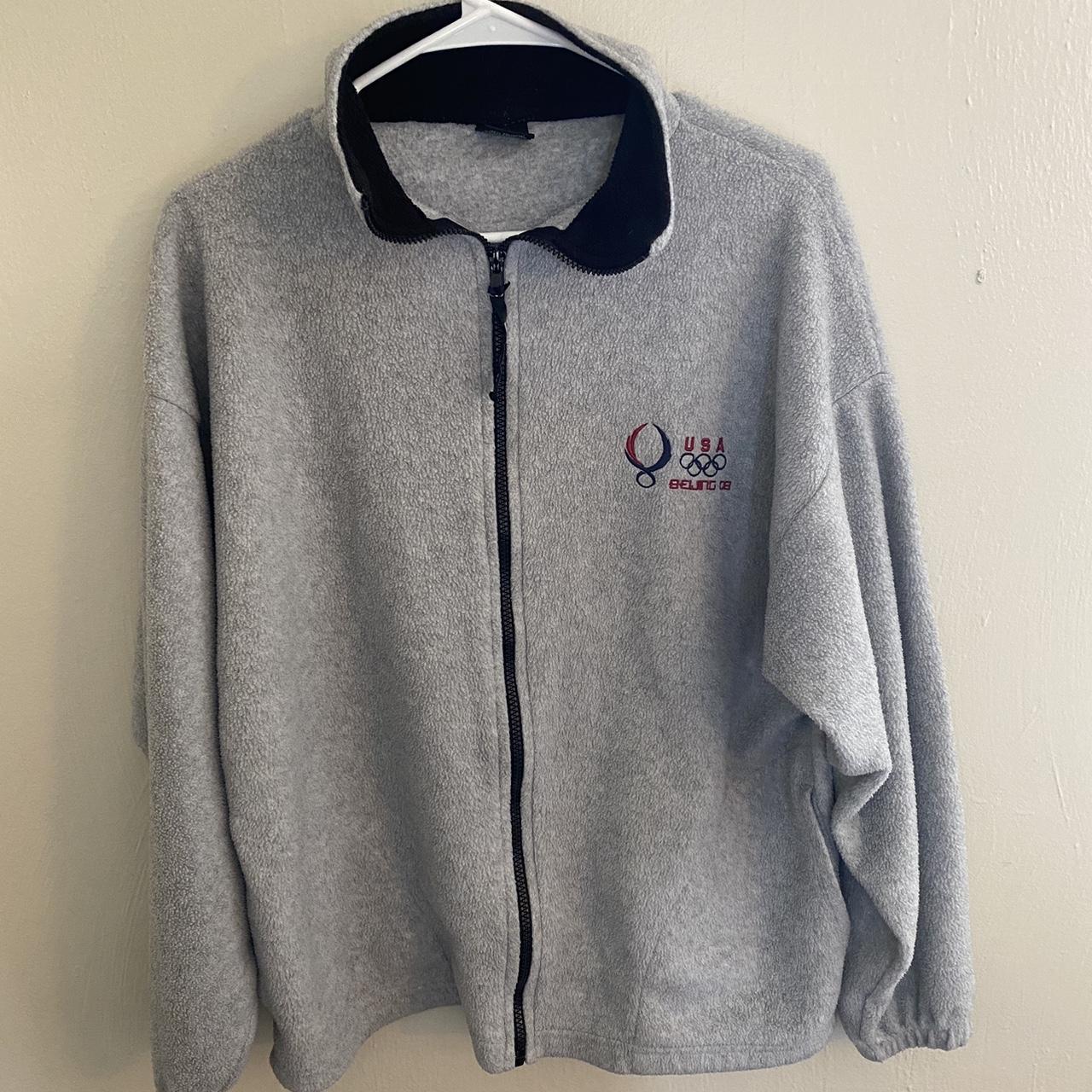 人気新品入荷 Large Grey USA Olympic 2008 fleece jacket made in usa | Depop ミュージシャン