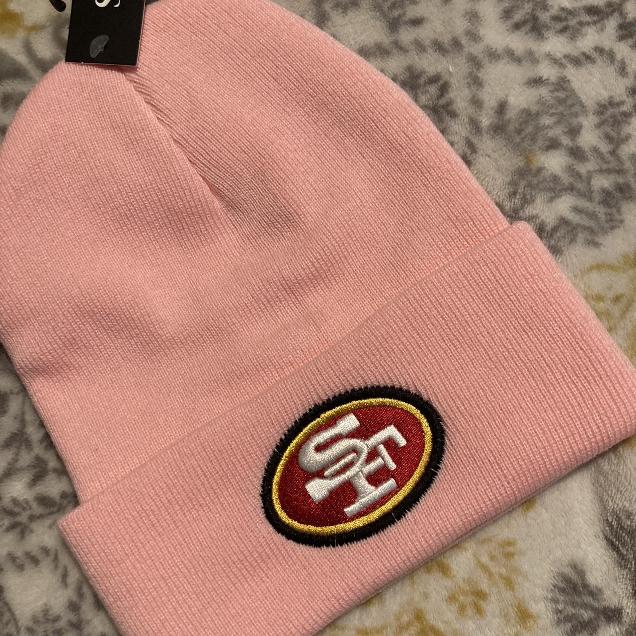 Vintage San Francisco 49ers Beanie Hat Cap Pink - Depop