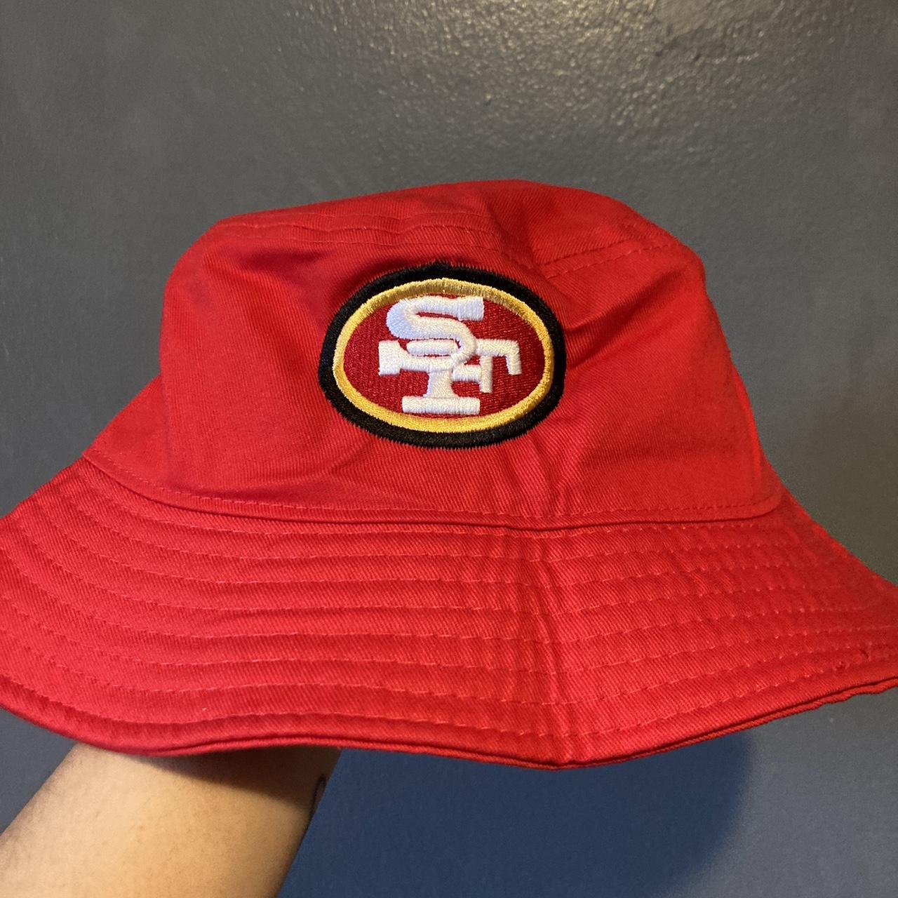 San Francisco 49ers Bucket Hats in Red (Adults OneSize) - Depop