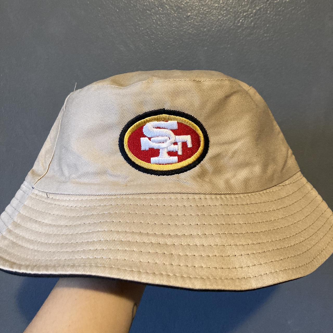 San Francisco 49ers Bucket Hats in Khaki (Adults - Depop