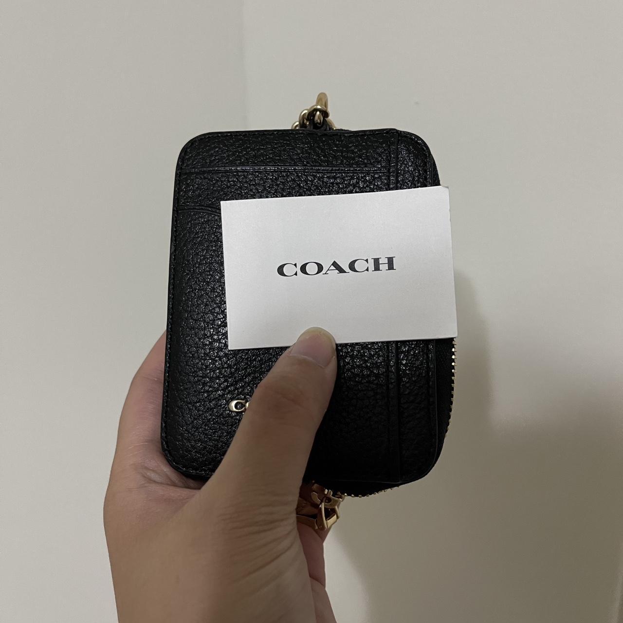 Coach “Small Wristlet” Black Two card slots - Depop